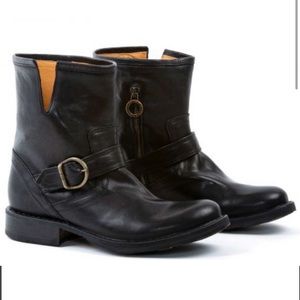 Fiorentini + Baker Eli Moto Boot in Black Italian Leather